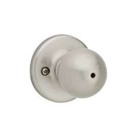 Kwikset 300P15RCLRCSBX Privacy Door Knob, Satin Nickel
