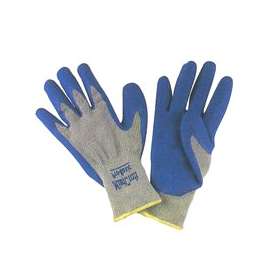 Diamondback GV-SHOWA/L Gripper Work Gloves, Men & Women, 10 in L, Knit Liner Cuff, Rubber Latex Coating, Grey & Blue
