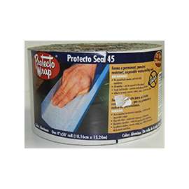 Protecto Wrap Protecto Seal 45 805204SW Membrane Flashing, 50 ft L, 4 in W, Polyethylene, Self-Adhesive