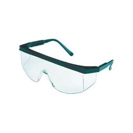 SAFETY WORKS 817695 Unilens Safety Glasses, Anti-Fog Lens, Rimless, Wraparound Frame, Teal Frame