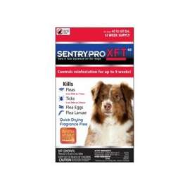 SENTRY PRO XFT 40 1845 Flea and Tick Squeeze-On, Liquid, 3 Count