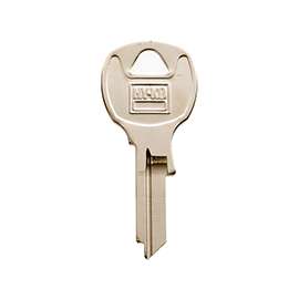 HY-KO 11010NA44 Key Blank, Brass, Nickel, For: National Cabinet, House Locks and Padlocks