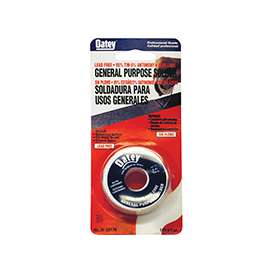 Oatey 53176 Acid Core Wire Solder, 1/4 lb Carded, Solid, Silver, 450 to 464 deg F Melting Point