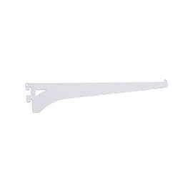 ProSource 25218PHL-PS Heavy-Duty and Single Track Shelf Bracket, 75 lb/Pair, 10 in L, 2-3/8 in H, Steel, White
