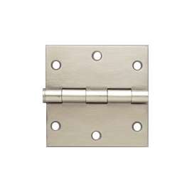 ProSource 20338SNX Square Corner Door Hinge, Steel, Satin Nickel, Loose Pin, 180 deg Range of Motion