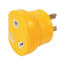 CAMCO 55333 Power Grip Adapter, 30 A Female, 30 A Male, 125 V, Male, Female