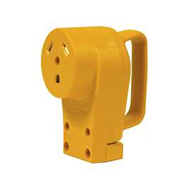 CAMCO 55343 Replacement Receptacle, 125 V, 30 A, Female Contact, Yellow