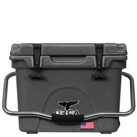 ORCA ORCCH020 Cooler, 20 qt Capacity, Plastic, Charcoal, 10 days Ice Retention
