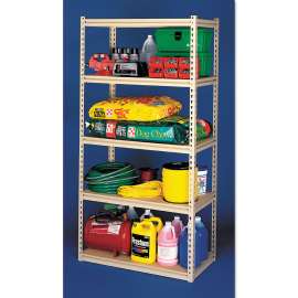 Stur-D-Stor Shelving, Five-Shelf, 48w x 24d x 84h, Sand