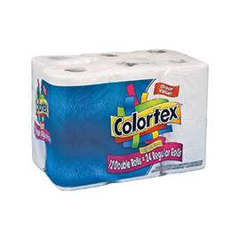 Colortex 016541 Bathroom Tissue, 2-Ply, 300 Roll