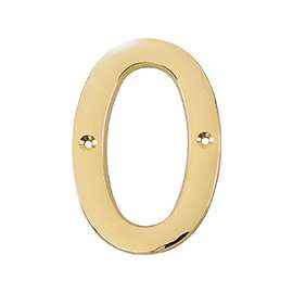 ProSource N-Z050PB3L-PS House Number, Character: 0, 4 in H Character, 2.67 in W Character