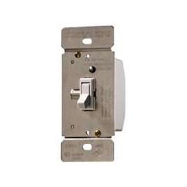 Eaton Wiring Devices TI061-W-K Toggle Dimmer, 120 V, 600 W, Halogen, Incandescent Lamp, 3-Way, White