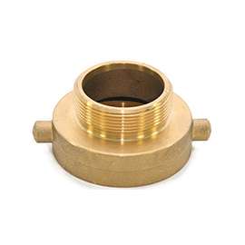 ABBOTT RUBBER JBHA-200 Hydrant Adapter, 2-1/2 x 2 in, NST x NPT, Brass