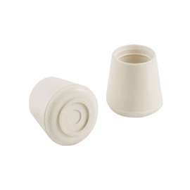 Shepherd Hardware 9117 Furniture Leg Tip, Round, Rubber, Off-White, 1/2 in Dia