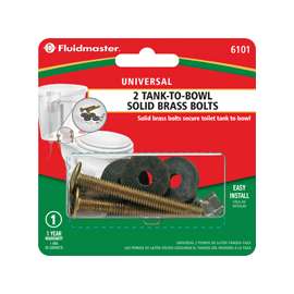 FLUIDMASTER 6101 Tank-To-Bowl Bolt, Brass, For: Rocking Toilets
