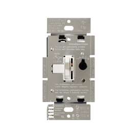 Lutron Ariadni TGCL-153PH-WH Dimmer, 1.25 A, 120 V, 150 W, CFL, Halogen, Incandescent, LED Lamp, 3-Way, White