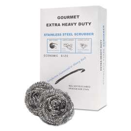 Stainless Steel Scrubber, 12/Box, 6 Boxes/Carton