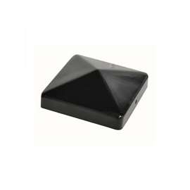 Pylex 12038 Post Cap, 4 in L, 4 in W, Steel, Black, Powder-Coated