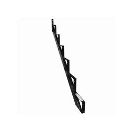 Pylex 13906 Stair Riser, 40 mm L, 80 mm W, Steel, Black, Baked Powder-Coated