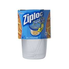 Ziploc 71287 Food Container Set, 32 oz Capacity, Round, Plastic, Opaque