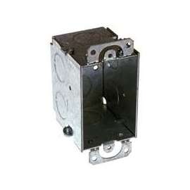 RACO 560 Switch Box, 1 -Gang, 1 -Outlet, 8 -Knockout, 1/2 in Knockout, Steel, Gray, Galvanized, Thread Mounting