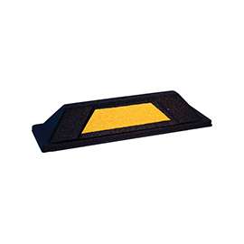 QRRI Secure Park TF375-6X20-SP Parking Stop, Rubber, Black/Yellow