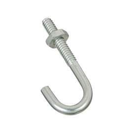 National Hardware 2195BC Series N232-868 J-Bolt, 3/16 in Thread, 0.96 in L Thread, 1-7/8 in L, 40 lb Working Load, Steel