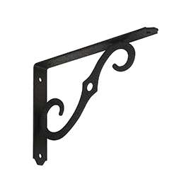 National Hardware 152BC 229427 Shelf Bracket, 80 lb, 8 in L, 0.94 in H, Steel, Antique Black