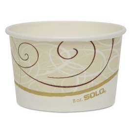 Single Poly Paper Containers, 8 oz, Symphony Design, 50/Pack, 20 Pack/Carton