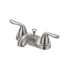 Boston Harbor F5121033NP Lavatory Faucet, 1.2 gpm, 2-Faucet Handle, 3-Faucet Hole, Metal/Plastic, Brushed Nickel