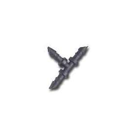 Raindrip R307CT Tubing Tee, 1/4 x 1/4 x 1/2 in Connection, Barb x Barb x Hose, Black