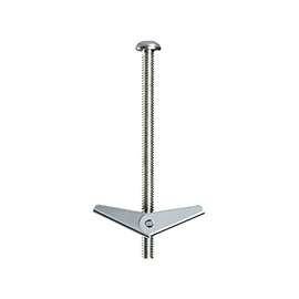 COBRA ANCHORS 096Y Spring Toggle Bolt, 4 in L, Steel, 118 lb