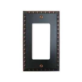 Amerelle 90RVB Wallplate, 4-15/16 in L, 3 in W, 1 -Gang, Metal, Aged Bronze