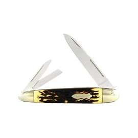 Uncle Henry 9UH Folding Pocket Knife, 2.8 in L Blade, 7Cr17 High Carbon Stainless Steel Blade, 3-Blade