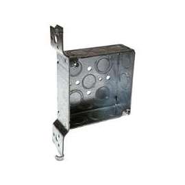Orbit D4SB-50-FB Switch Box, 1 -Gang, 13 -Knockout, 1/2 in Knockout, Steel, Gray, Galvanized, Flush Mounting