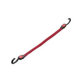 ProSource FH92106-1 Stretch Cord, 17 mm Dia, 15 in L, Polypropylene, Red, Hook End