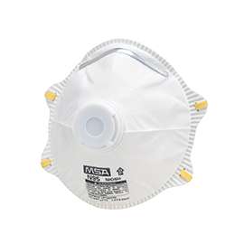 SAFETY WORKS 10103821 Disposable Dust Respirator with Exhalation Valve, One-Size Mask, N95 Filter Class, White
