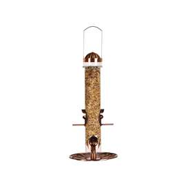 Perky-Pet 385-2 Wild Bird Feeder, 17 in H, Copper, 1.8 lb, Plastic, Clear, Antique Copper, Hanging/Pole Mounting