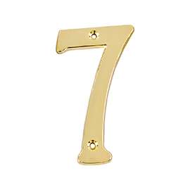 ProSource N-Z047PB3L-PS House Number, Character: 7, 4 in H Character, 2.21 in W Character