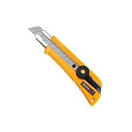 OLFA 5004 Utility Knife, 18 mm W Blade, Stainless Steel Blade, Pistol-Grip Handle, Yellow Handle