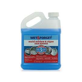 WET & FORGET 800033CA Stain Remover, 0.5 gal, Liquid, Slight Almond, Blue