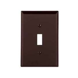 Eaton Wiring Devices 5134B-BOX Wallplate, 4-1/2 in L, 2-3/4 in W, 1 -Gang, Nylon, Brown, High-Gloss