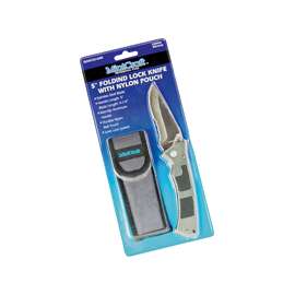 Vulcan Folding Folding Knife With Nylon Pouch, 4-1/4 In X 5 In L, Stainless Steel
