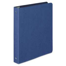 PRESSTEX Round Ring Binder, 3 Rings, 1" Capacity, 11 x 8.5, Dark Blue