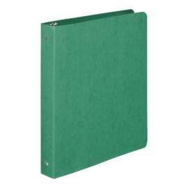 PRESSTEX Round Ring Binder, 3 Rings, 1" Capacity, 11 x 8.5, Dark Green