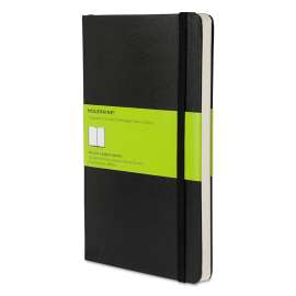 Hard Cover Notebook, Unruled, Black Cover, 8.25 x 5, 192 Pages