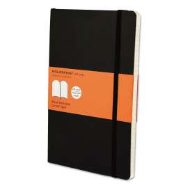 Classic Softcover Notebook, 1 Subject, Narrow Rule, Black Cover, 8.25 x 5, 192 Pages
