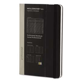 Professional Notebook, Narrow Rule, Black Cover, 8.25 x 5, 240 Pages