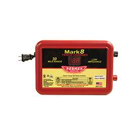 Parmak MARK 8/7 Electric Fence Charger, 1.1 to 4.9 J Output Energy, 110/120 V