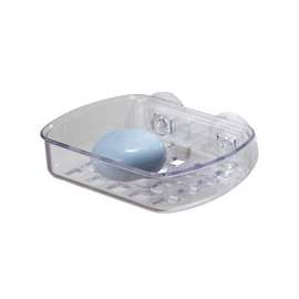 iDESIGN 19600 Suction Soap Cradle, Plastic, Clear